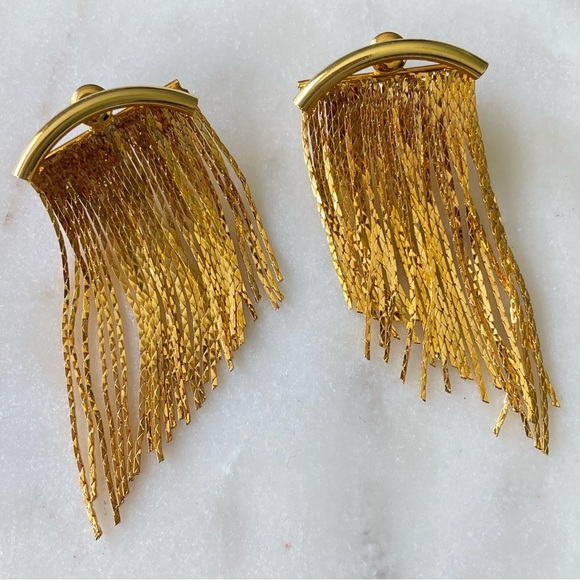 Asymmetrical Fringe Earrings - Picture 3 of 10